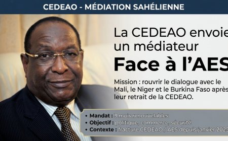 La CEDEAO envoie Lansana Kouyaté négocier avec l'AES — mais les trois pays sont dans la rue ce matin