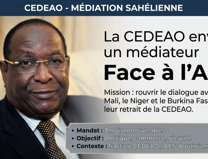 La CEDEAO envoie Lansana Kouyaté négocier avec l'AES — mais les trois pays sont dans la rue ce matin