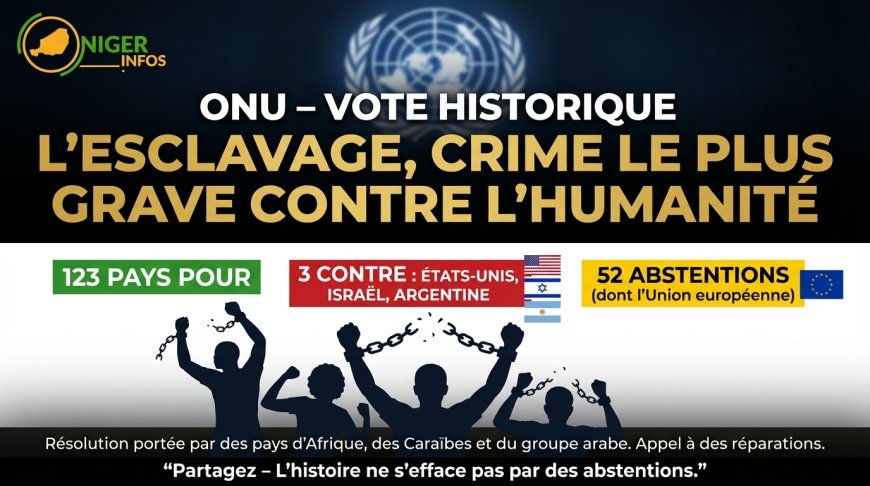 A l'ONU, la traite des Noirs déclarée "crime le plus grave" : victoire symbolique, questions concrètes