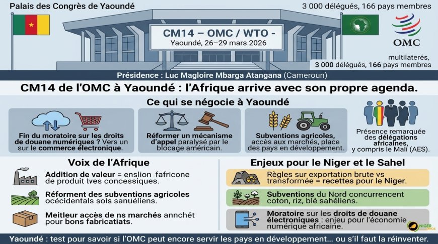 CM14 OMC Yaoundé 2026 : ce qui se négocie du 26 au 29 mars en Afrique centrale